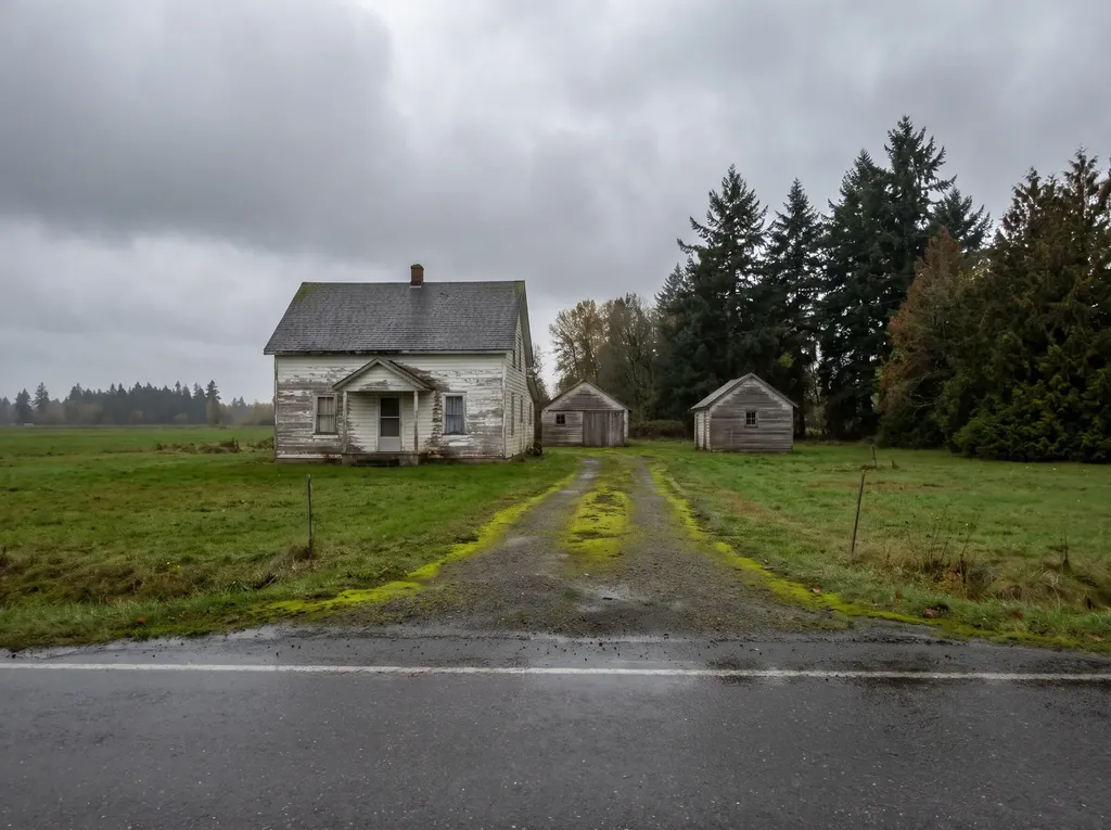 Farmhouse on flat ground near Sumas
