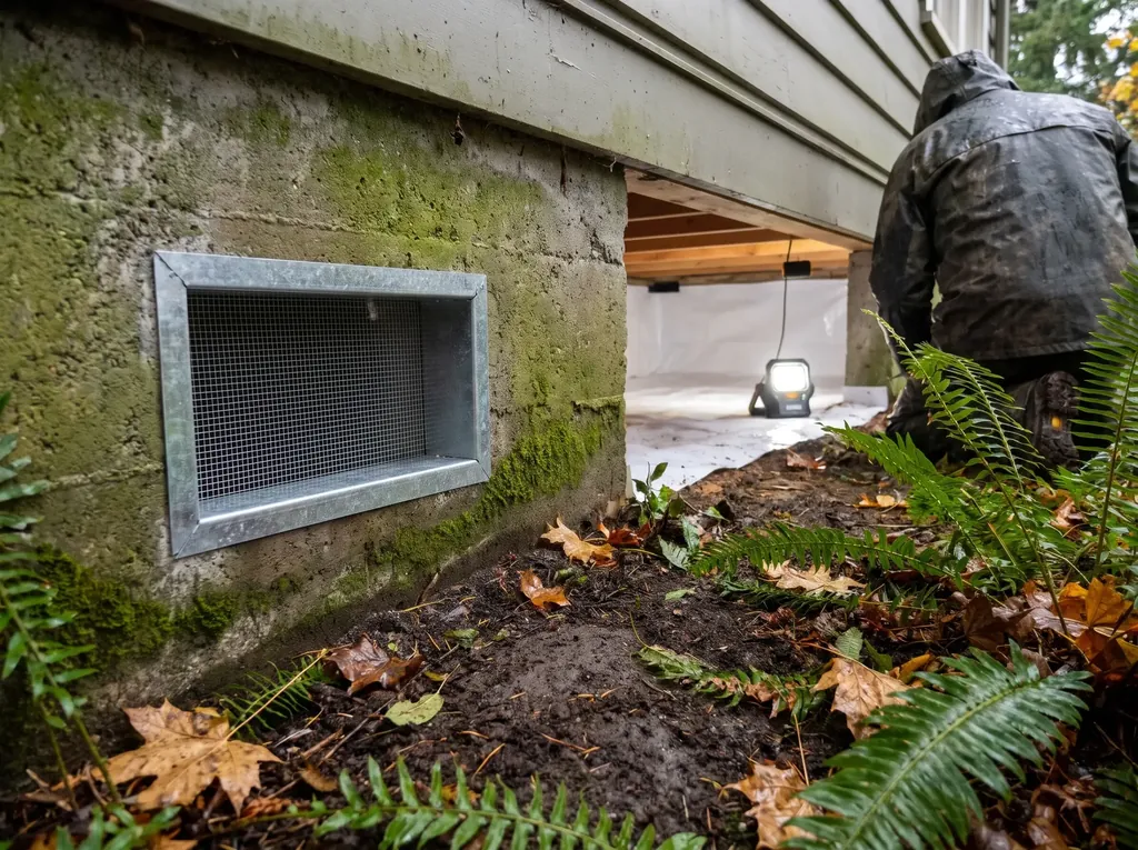 Foundation vent fitted with a metal mesh screen